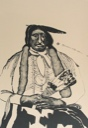 Image of Indian with Feather Fan